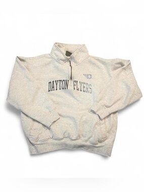 MV Sport Dayton Flyers Half-Zip Sweatshirt - Light Gray